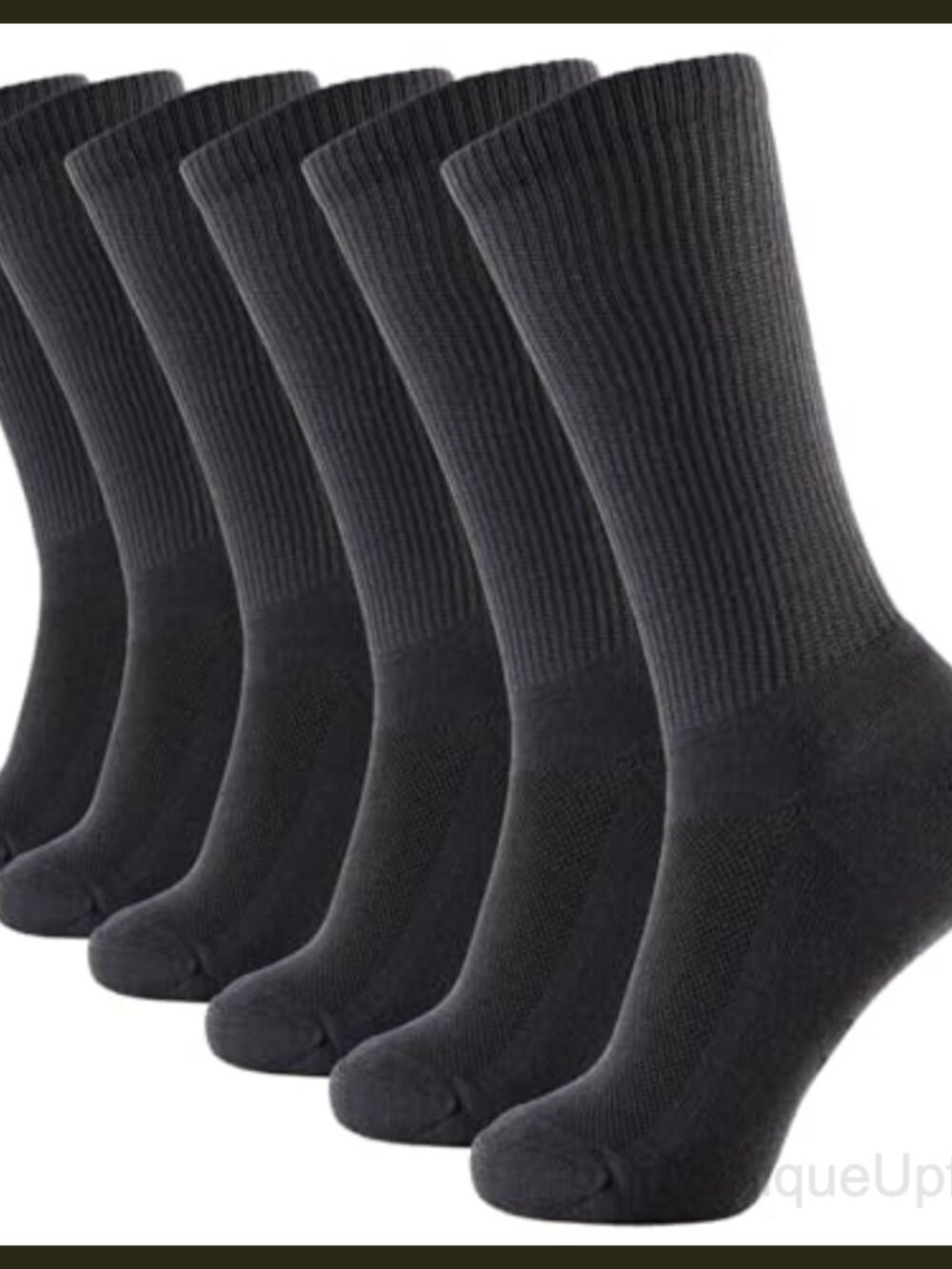 Men's Viscose Bamboo Crew Dress Socks 6 Pairs Cushioned Smell Control